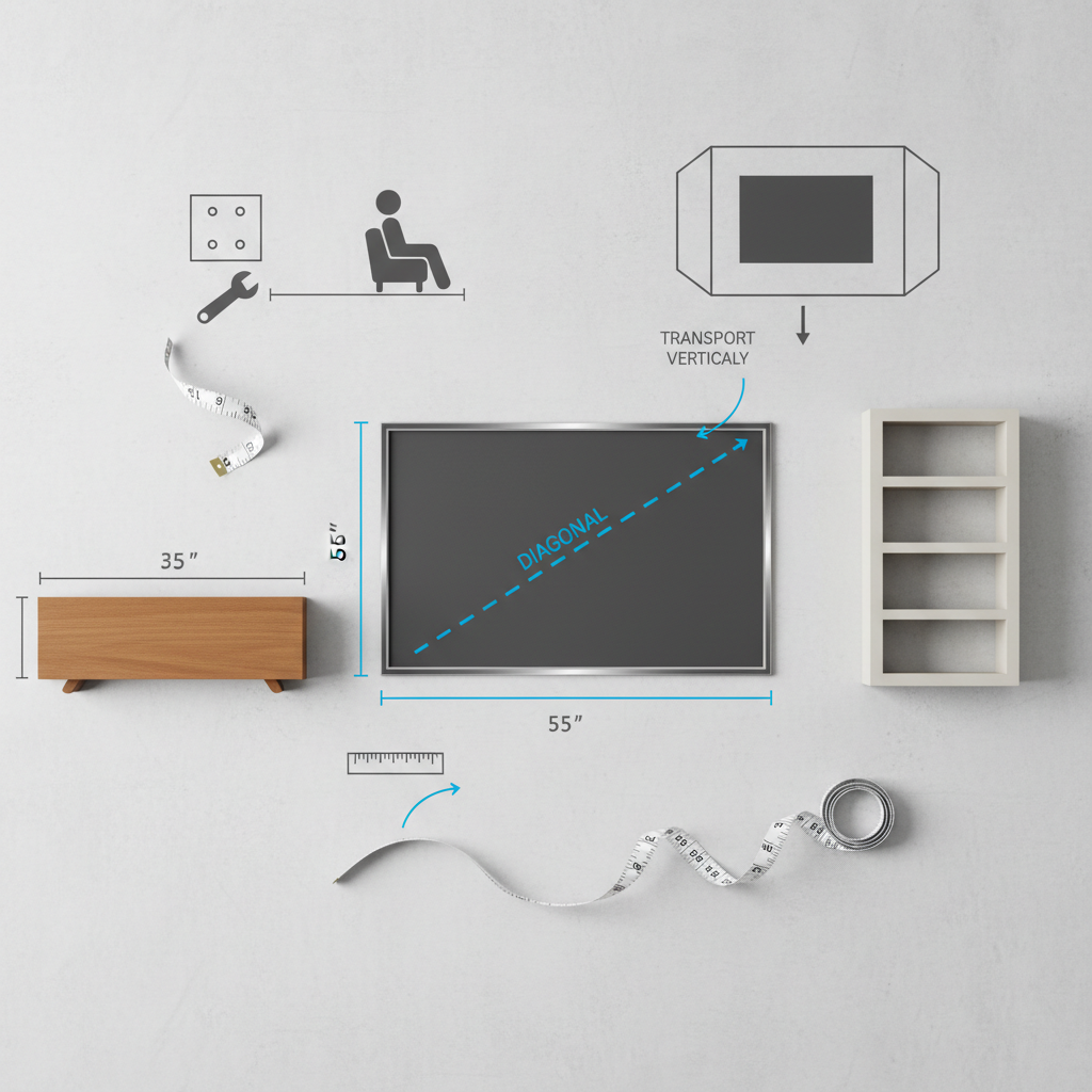 55 colių TV išmatavimai: ką būtina žinoti prieš perkant?