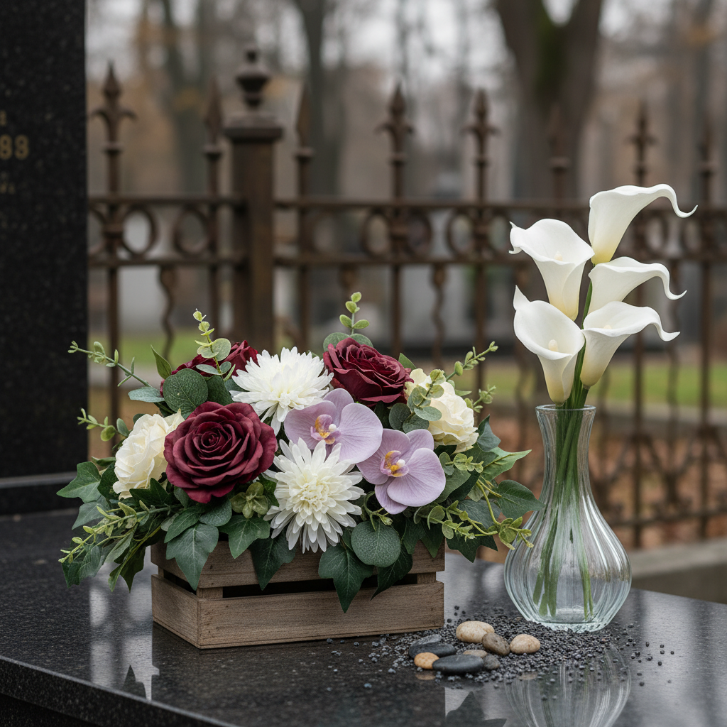 Kokios dirbtinės gėlės kapams atrodo skoningai: patarimai