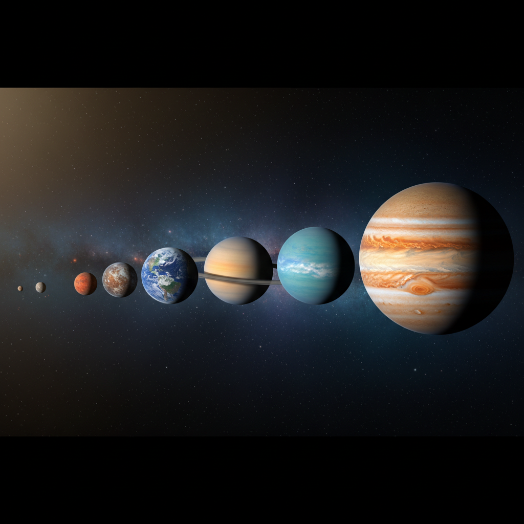 Planetos pagal dydį: kelinta rikiuotėje yra Žemė?